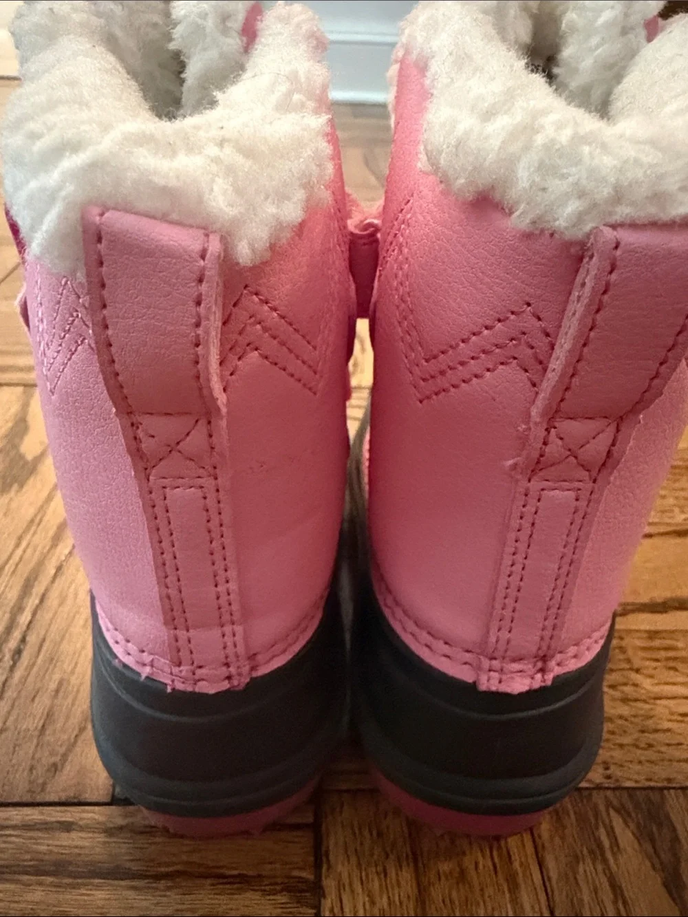 Cat & Jack Pink and Gray Girls Insulated Winter Boots little kids size 10